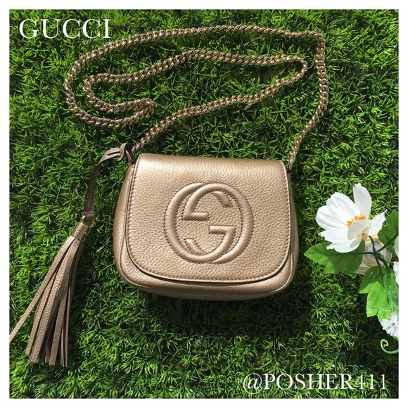 gucci soho disco bag metallic gold